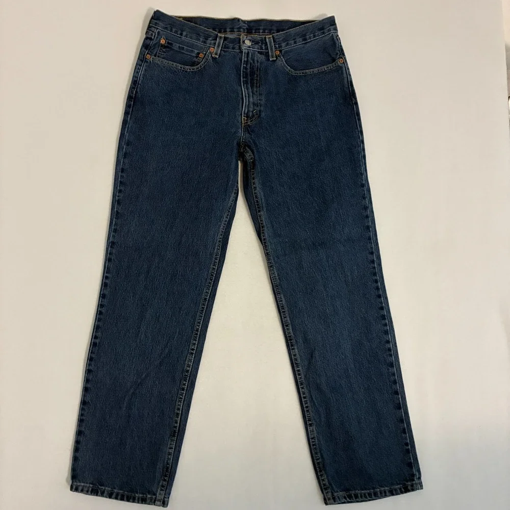 Levi's 550 Jeans Men's 34x32 Denim Dark Wash Relaxed Fit Classic Work Preppy